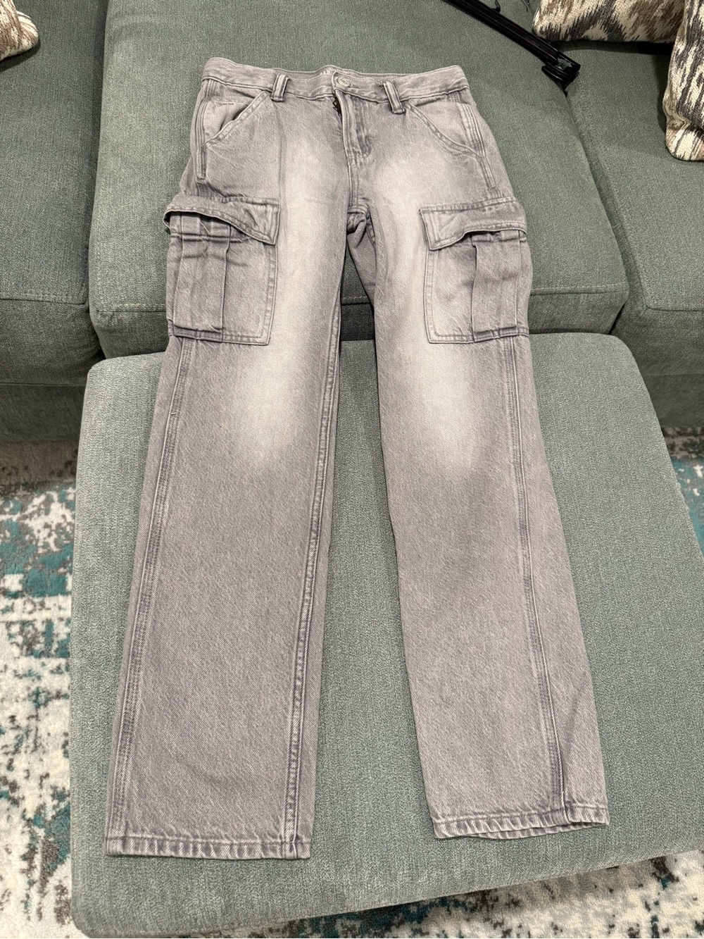GAP Boys Grey Original Straight Cargo Jeans